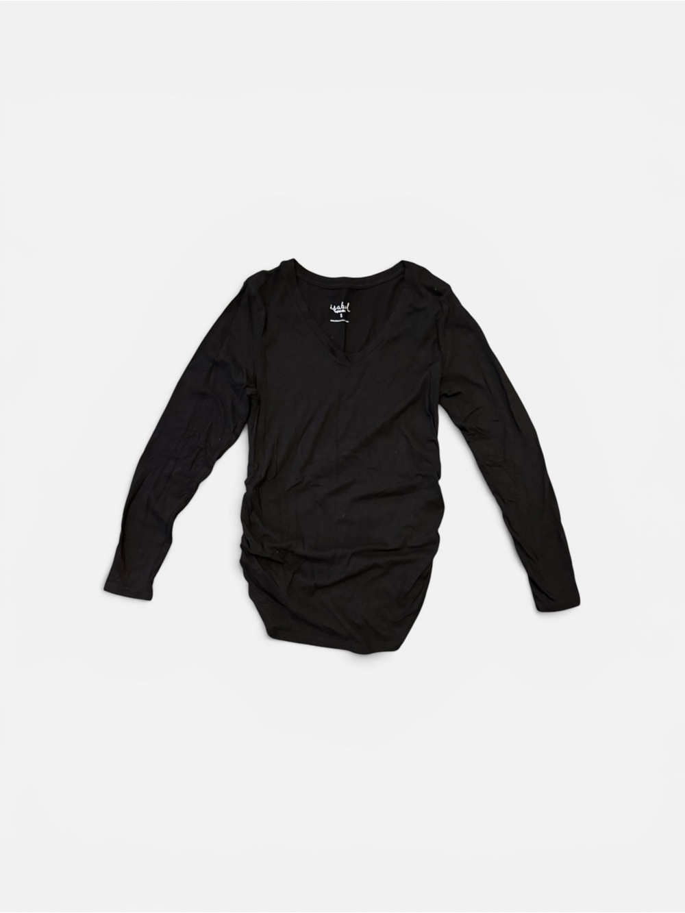 Isabel Maternity by Ingrid & Isabel Black Long-Sleeve V-Neck Top
